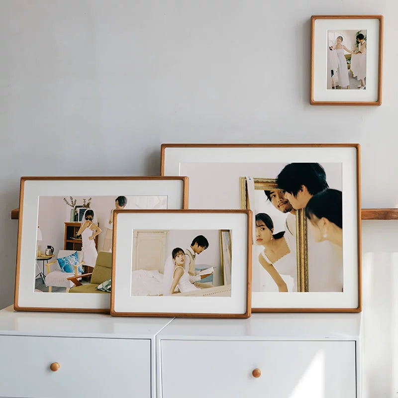 Wedding Photo Memorial Frame (Wall-Mounted) Solid Wood Mounting Sizes Available: A4 to 40-inch