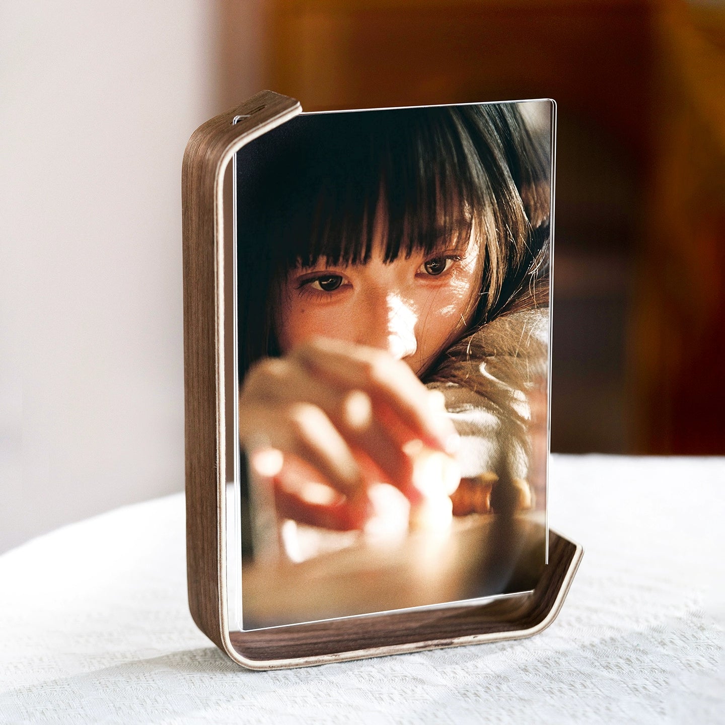 Double-Sided Acrylic Photo Frame with Tabletop Stand