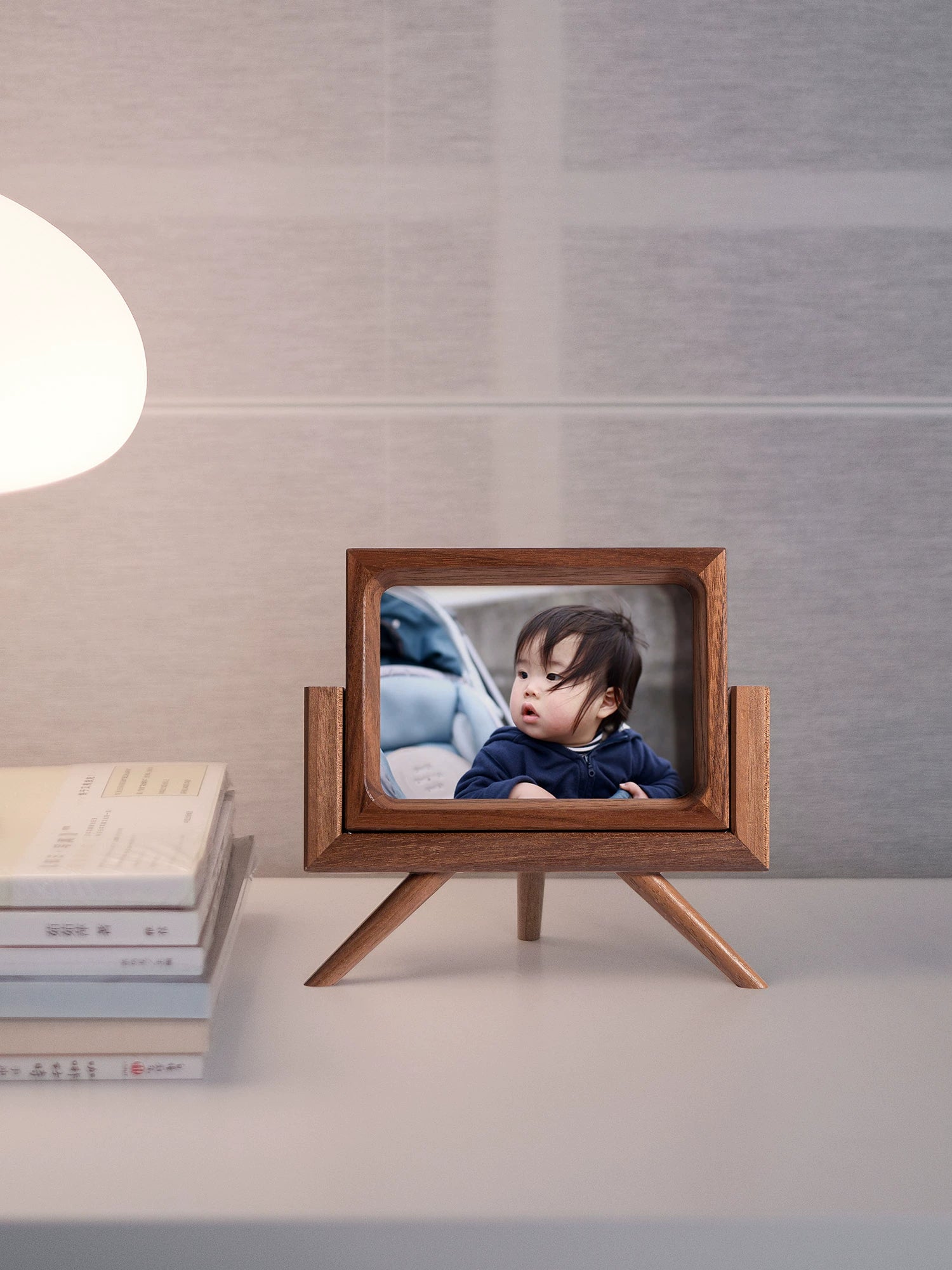 Vintage TV Shaped Solid Wood Tabletop Photo Frame - 5"/6" - Cherry/Walnut Wood