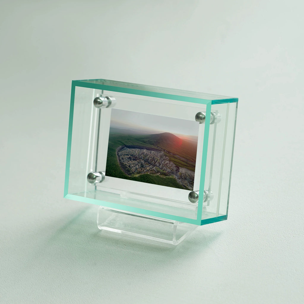 A-mini Acrylic Tabletop Photo Frame - Dual-Sided Display - Multiple Color Options