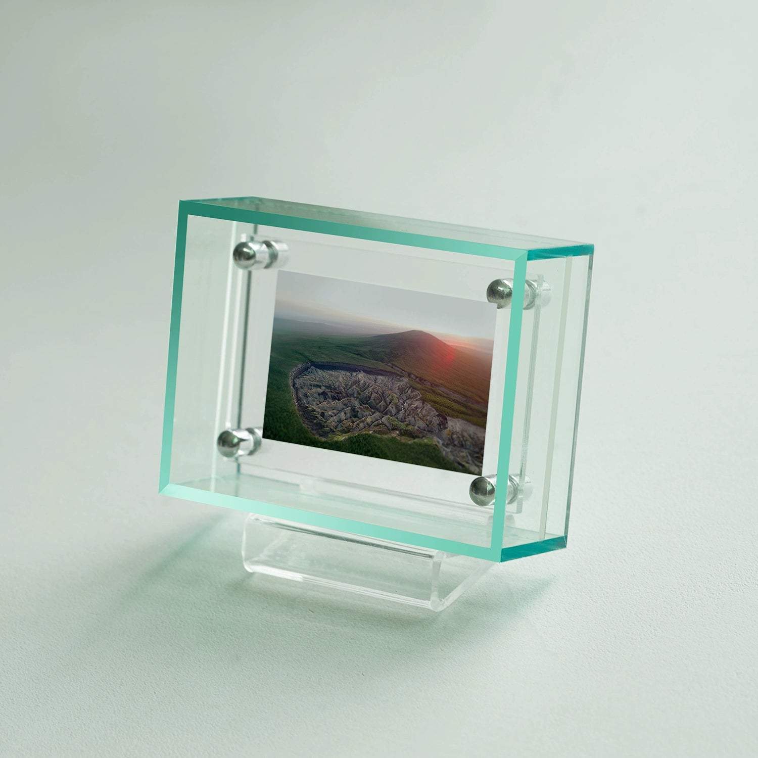A-mini Acrylic Tabletop Photo Frame - Dual-Sided Display - Multiple Color Options
