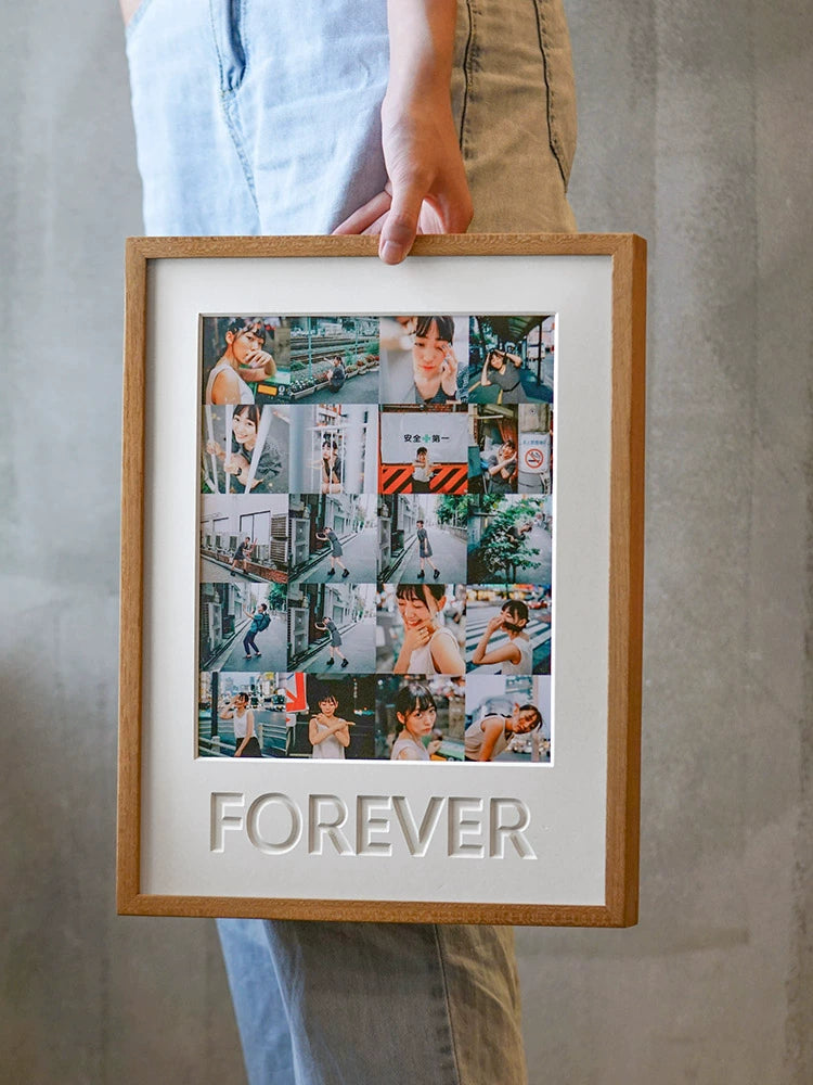 Solid wood photo frames offer multiple photo collages for printing, couple series, and multiple size options