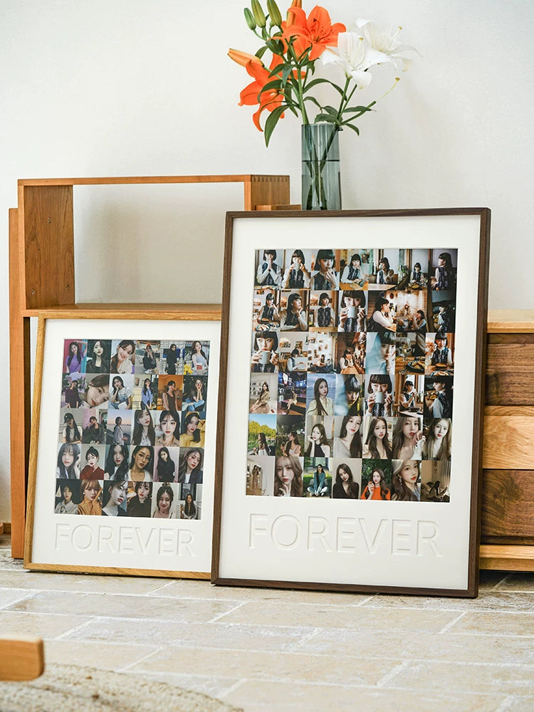 Solid wood photo frames offer multiple photo collages for printing, couple series, and multiple size options