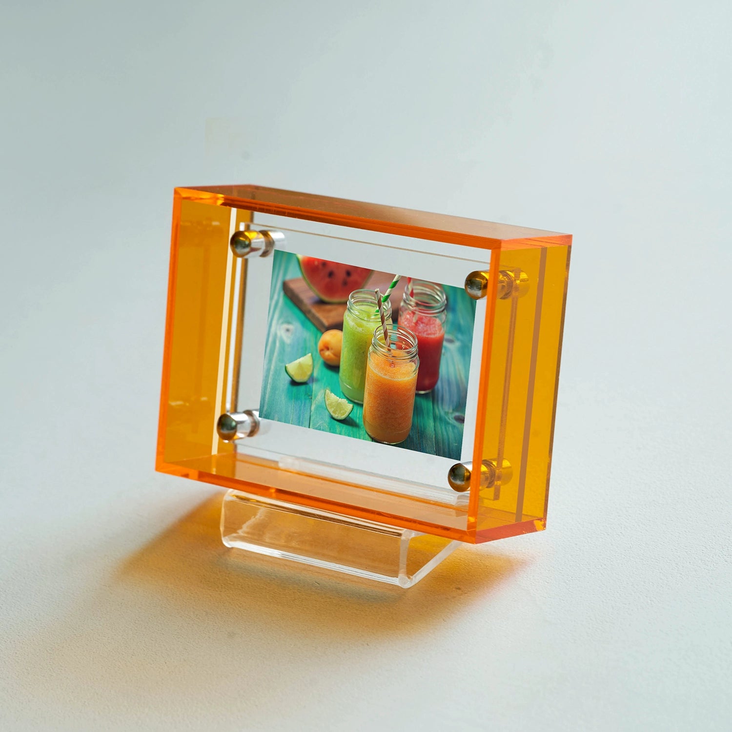 A-mini Acrylic Tabletop Photo Frame - Dual-Sided Display - Multiple Color Options