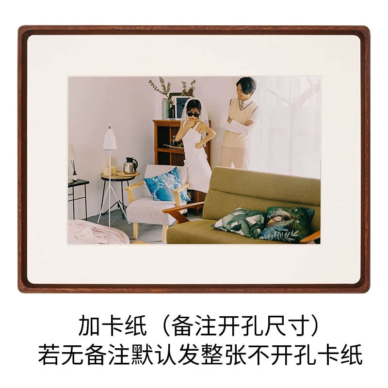 Wedding Photo Memorial Frame (Wall-Mounted) Solid Wood Mounting Sizes Available: A4 to 40-inch
