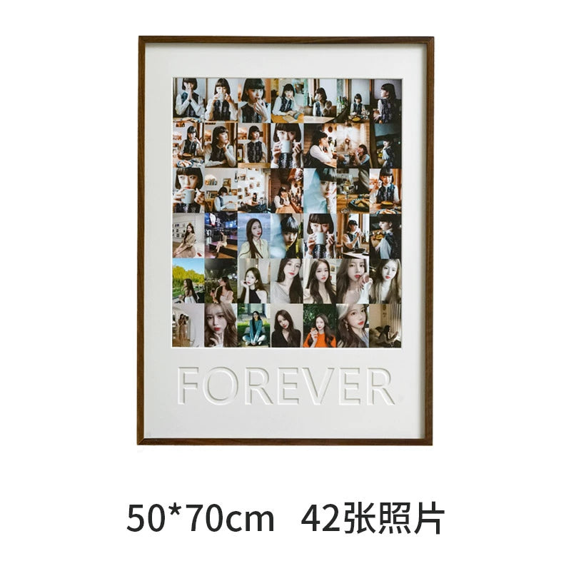 Solid wood photo frames offer multiple photo collages for printing, couple series, and multiple size options