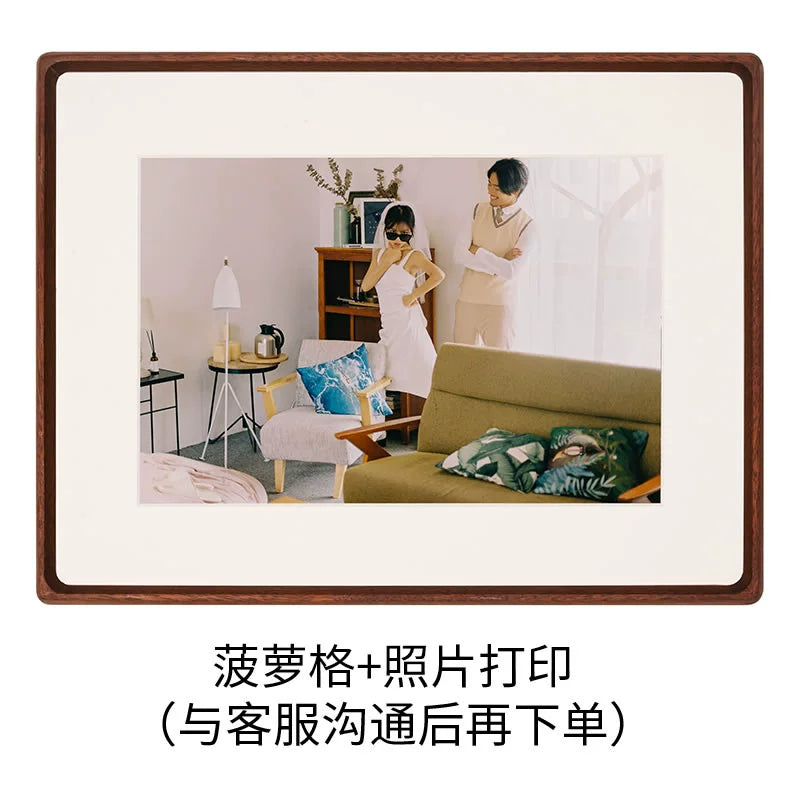 Wedding Photo Memorial Frame (Wall-Mounted) Solid Wood Mounting Sizes Available: A4 to 40-inch