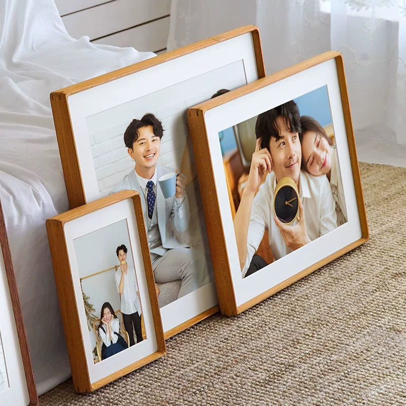 Wedding Photo Memorial Frame (Wall-Mounted) Solid Wood Mounting Sizes Available: A4 to 40-inch