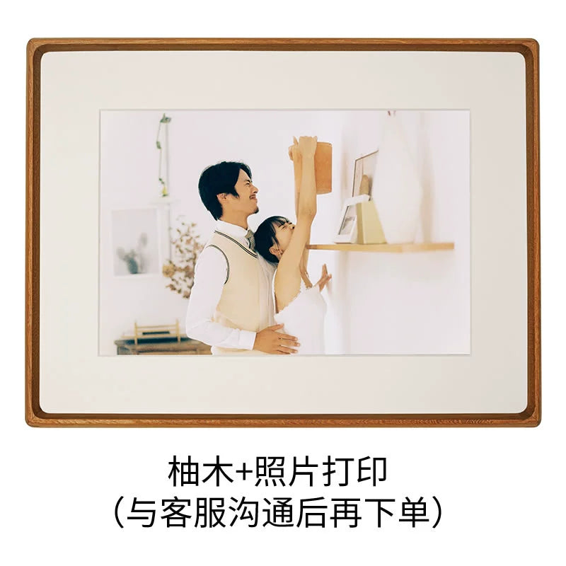 Wedding Photo Memorial Frame (Wall-Mounted) Solid Wood Mounting Sizes Available: A4 to 40-inch