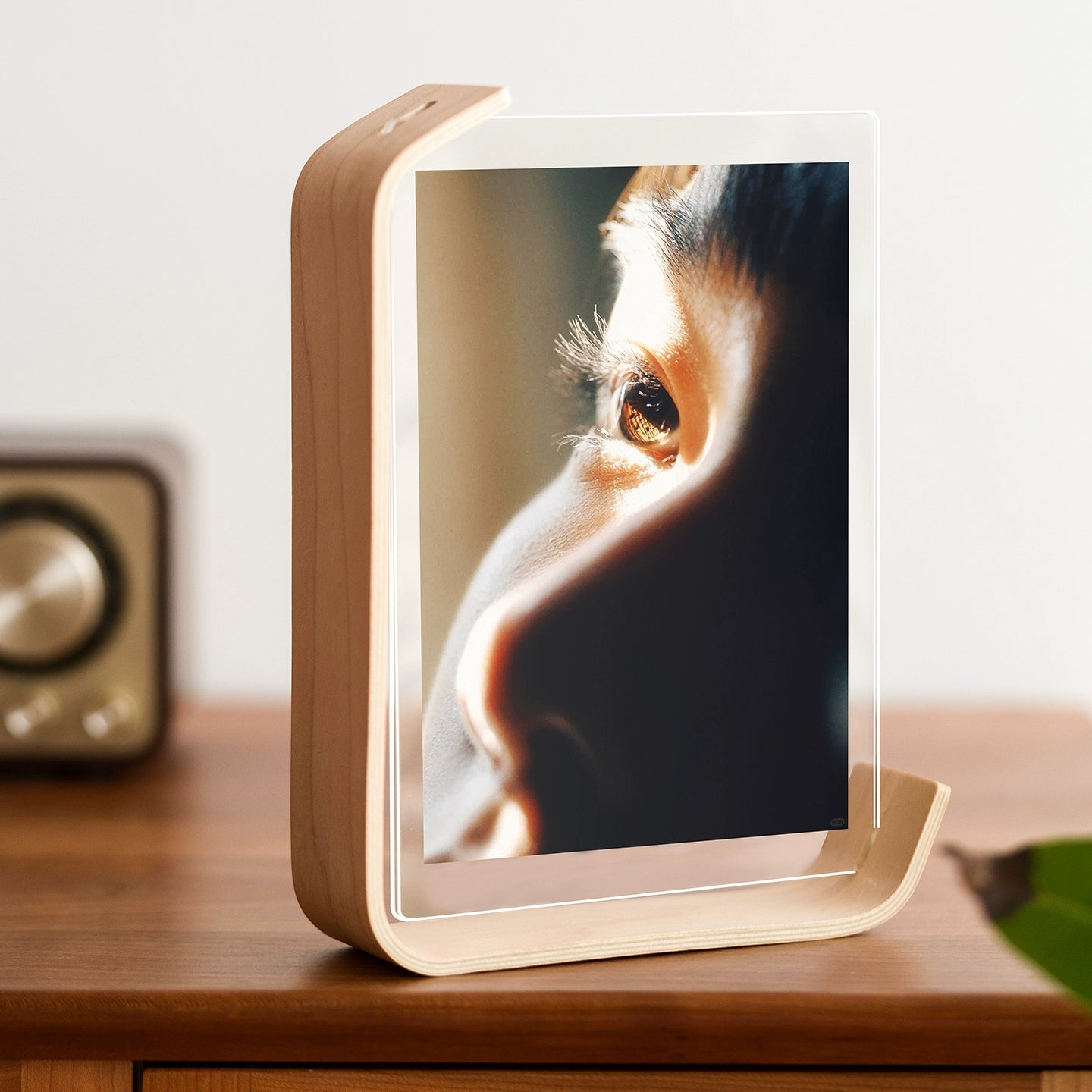 Double-Sided Acrylic Photo Frame with Tabletop Stand