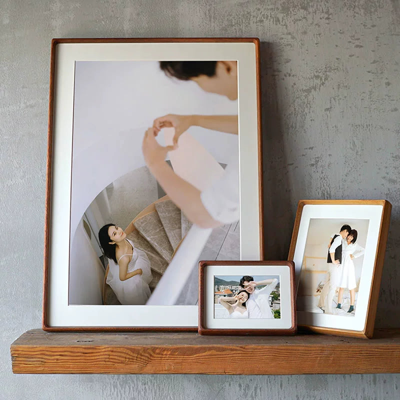 Wedding Photo Memorial Frame (Wall-Mounted) Solid Wood Mounting Sizes Available: A4 to 40-inch