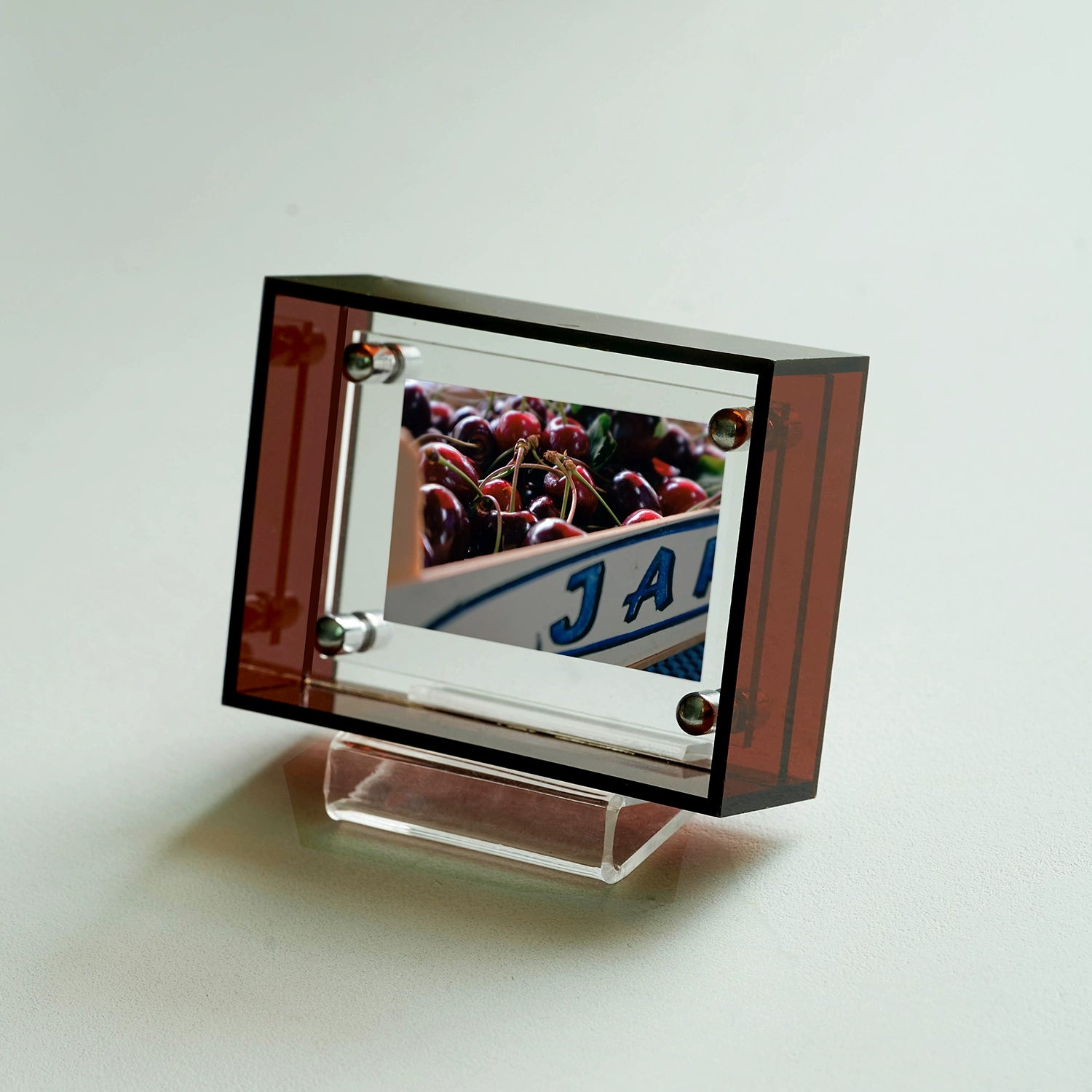 A-mini Acrylic Tabletop Photo Frame - Dual-Sided Display - Multiple Color Options